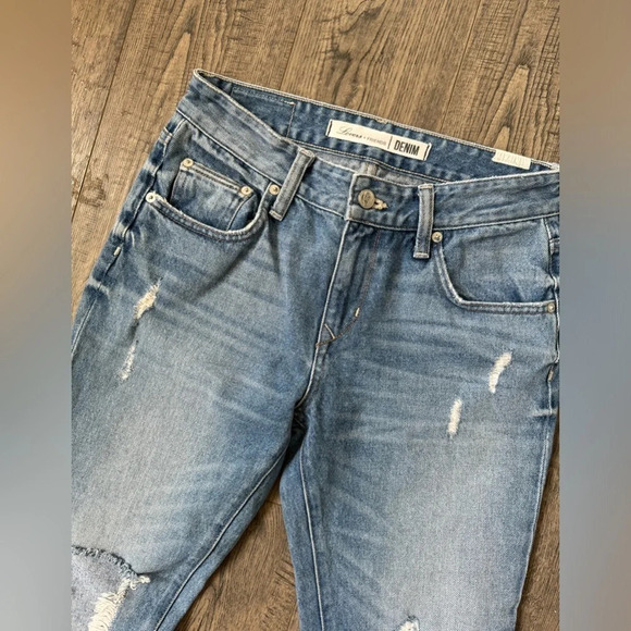Lovers + Friends Ezra Slim Boyfriend Distressed Denim - Picture 2 of 6